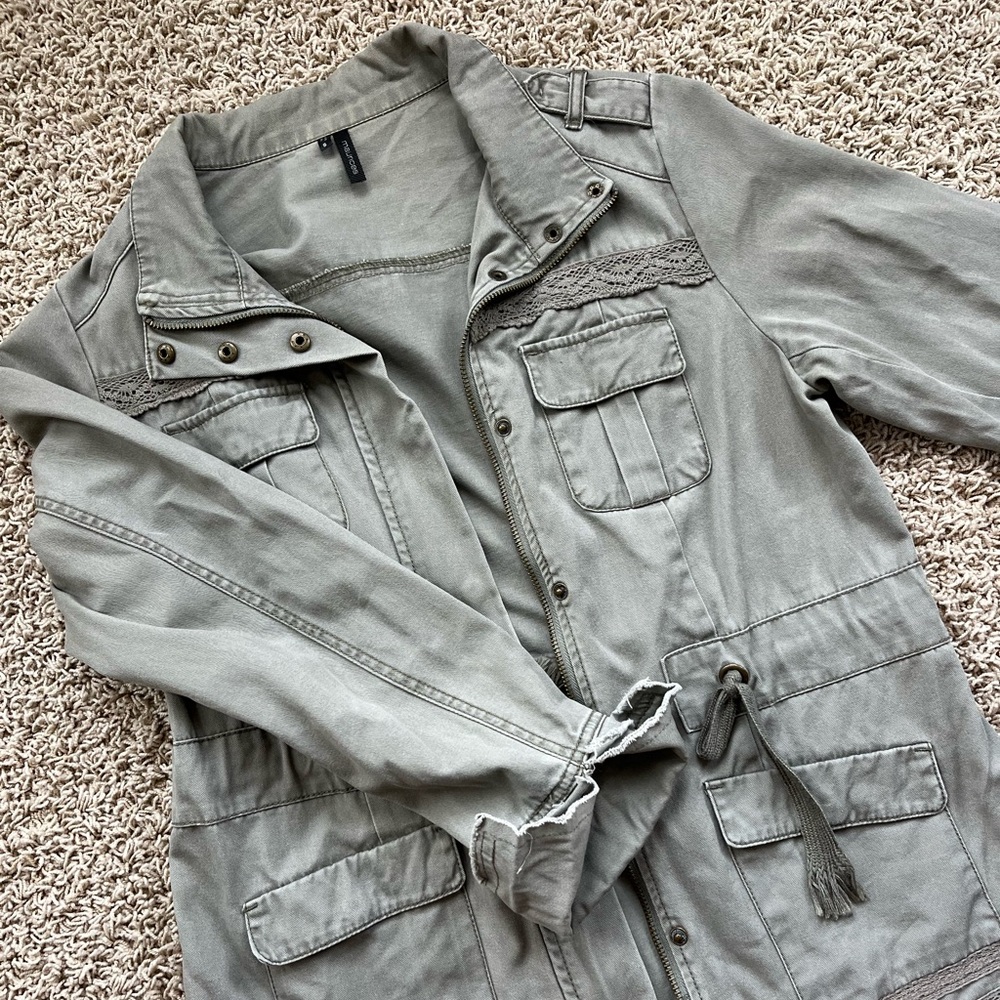 Army green utility jacket